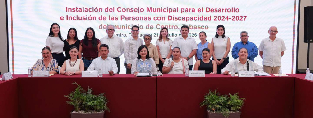 Asistencia a la Sesión de Instalación del Consejo Municipal para el Desarrollo y la Inclusión de las Personas con Discapacidad del municipio de Centro, Tabasco