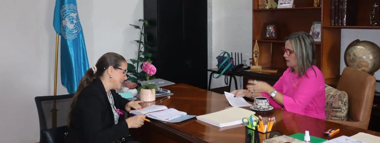 Reunión de trabajo con la Lic. Guadalupe Valencia Valencia, Delegada en Tabasco del Instituto Federal de Defensoría Pública